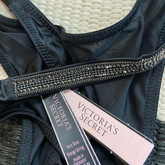 NWT Victorias Secret logo shine strap thong panty - Picture 6 of 8